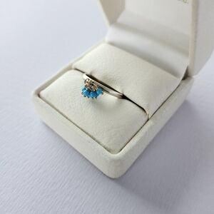 925 silver ring with turquoise beads